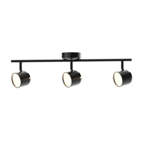 Kinkiety-do-salonu - czarny spot oświetleniowy led potrójny 12,6w 3000k kubik 318275 polux 