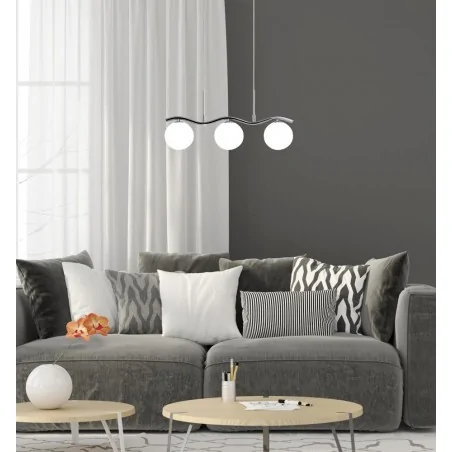 Lampy-sufitowe - metalowa lampa sufitowa chromowo-biała 3xg9 ramon 33-01405 candellux 