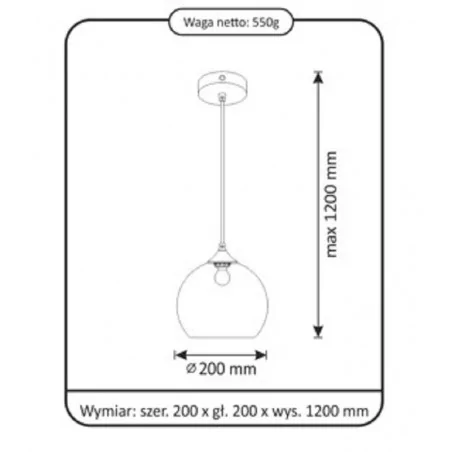 Lampy-sufitowe - lampa wisząca złota kula nowoczesna e27 damar smokey 316219 polux 