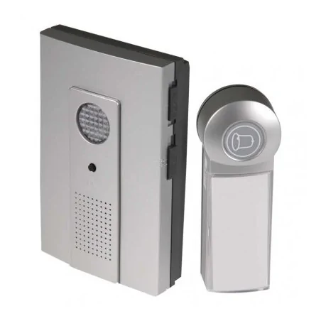 Dzwonki-do-drzwi-bezprzewodowe - dzwonek bezprzewodowy w kolorze srebrnym 3xaaa 80db p5712 emos 