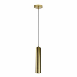 Lampy-sufitowe - lampa wisząca tuba złota nad wyspę kuchenną gu10 napoli 318701 polux