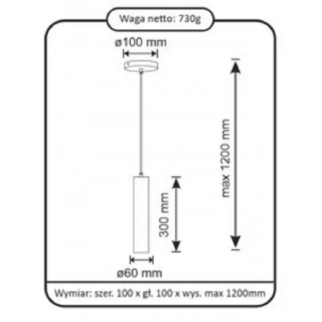 Lampy-sufitowe - lampa wisząca tuba złota nad wyspę kuchenną gu10 napoli 318701 polux 