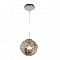 Lampy-sufitowe - lampa sufitowa  nowoczesna srebrna kula na żarówkę e27 parma 316288 polux 