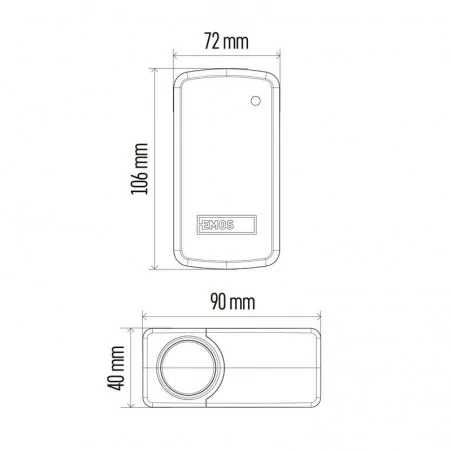 Dzwonki-do-drzwi-bezprzewodowe - dzwonek bezprzewodowy bezbateryjny przycisk 110db regulacja głośności p5750.2t emos 