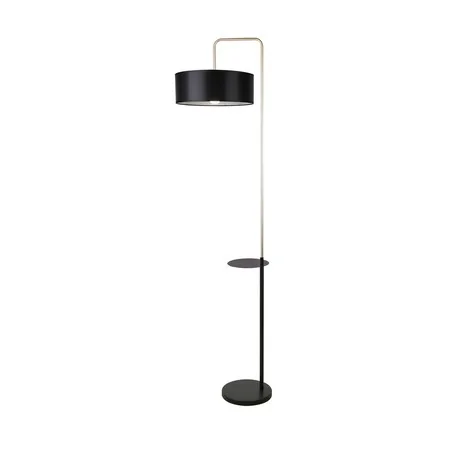 Lampy-stojace - lampa podłogowa z półką czarno-złota e27 impact 51-00026 candellux 