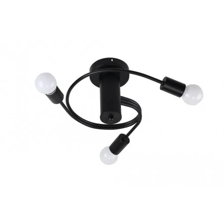Lampy-sufitowe - oświetlenie sufitowe metalowe czarne 3xe27 filetta 33-00828 candellux 