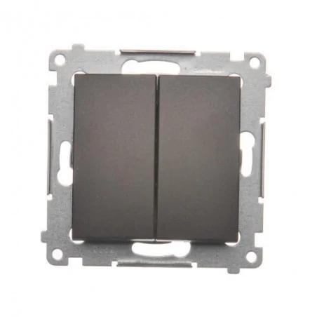 Wylaczniki-podwojne - przycisk podwójny zwierny brązowy dp2.01/46 simon 54 kontakt-simon 