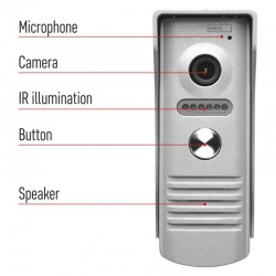 Wideodomofony - wideodomofon wifi  sterowany telefonem kolorowy wyświetlacz hd h2014 emos 