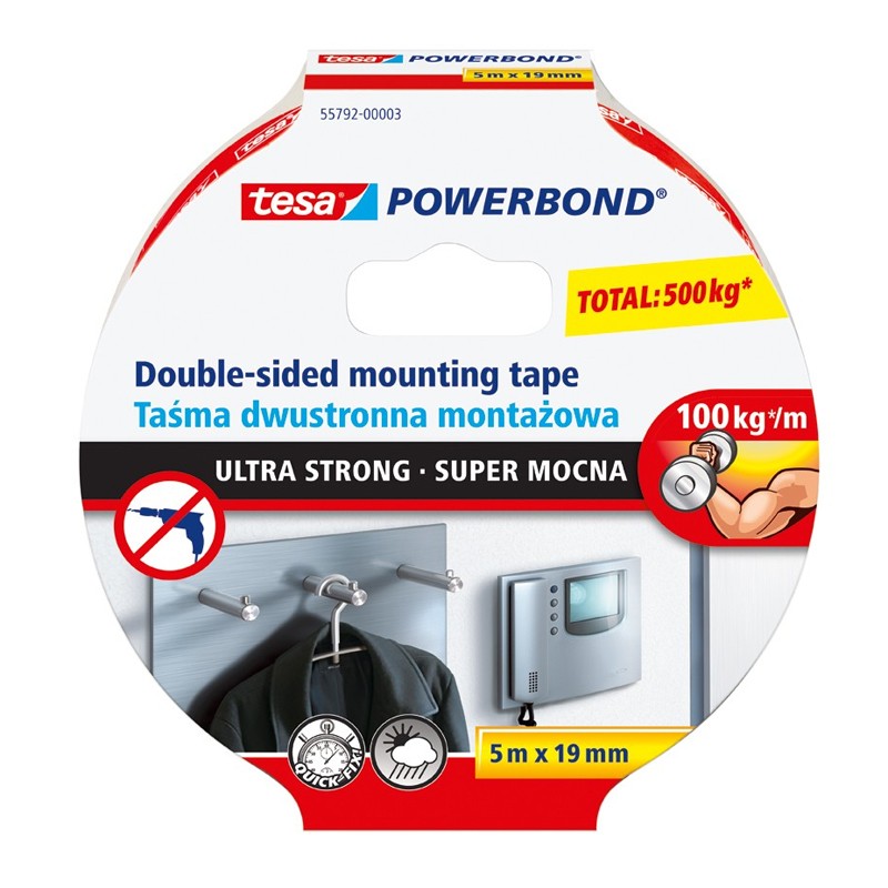Tasmy-izolacyjne - samoprzylepna taśma dwustronna- super mocna powerbond 55792-00003 tesa firmy Tesa 