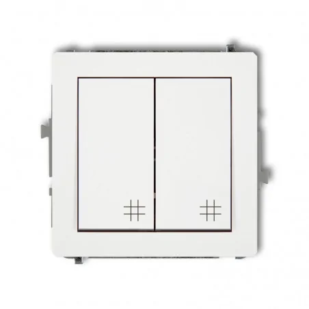 Wylaczniki-krzyzowe - włącznik krzyżowy podwójny biały deco dwp-66 karlik 
