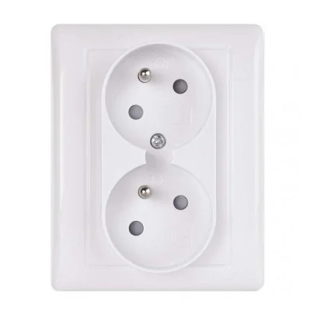 Gniazda-podwojne-podtynkowe - gniazdo podwójne z uziemieniem french białe a6001.3 emos 