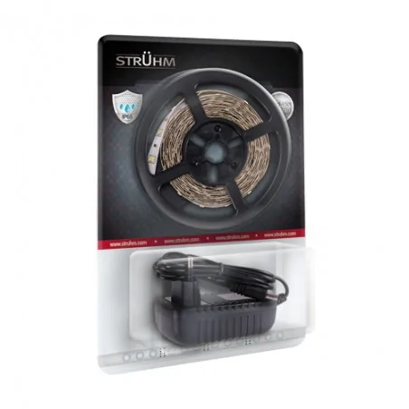 Tasmy-led - gotowy zestaw taśma led zimna z zasilaczem 3m 6500k 180diod ip65 14.4w 1260lm 03035 ideus 