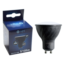 Gwint-trzonek-gu10 - czarna żarówka led gu10 6w neutralne światło ekza268 eko-light 
