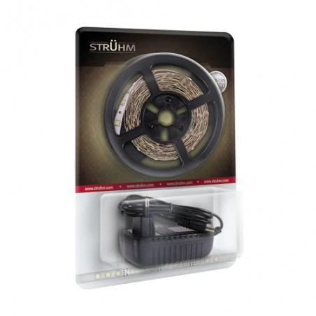 Tasmy-led - taśma ledowa cały komplet z zasilaczem 5m ip20 300 diod zimne światło 6500k 2100lm 03039 ideus  24w 