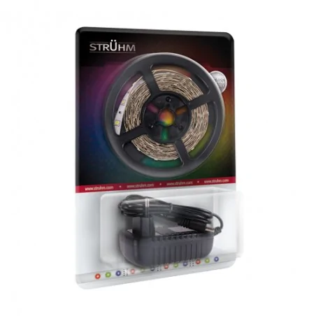 Tasmy-led - zestaw taśmy led 5m z zasilaczem+pilot 36w światło rgb 1650lm late led 03036 ideus 