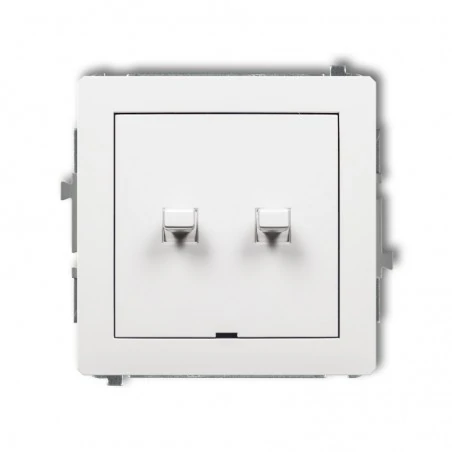 Wylaczniki-amerykanskie - włącznik podwójny zwierny amerykański biały osobne zasilanie deco dwpus-44.1 karlik 