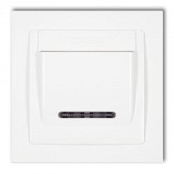 Wlaczniki-hotelowe - włącznik hotelowy podtynkowy biały z ramką deco dsh-1 karlik