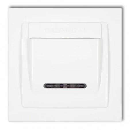 Wlaczniki-hotelowe - włącznik hotelowy podtynkowy biały z ramką deco dsh-1 karlik 