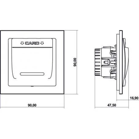 Wlaczniki-hotelowe - włącznik hotelowy podtynkowy biały z ramką deco dsh-1 karlik 
