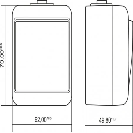 Wylaczniki-krzyzowe - brazowy włącznik krzyżowy natynkowy ip44 4whe-6 junior karlik 