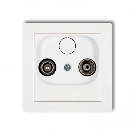 Gniazda-antenowe - gniazdo abonenckie rtv końcowe w szeregu gniazd przelotowych 6db deco dg6k karlik 