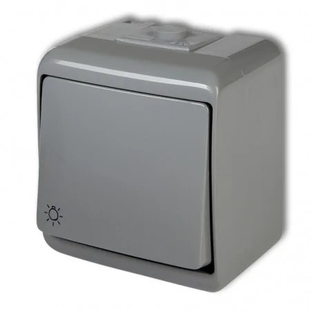 Wylaczniki-typu-swiatlo-zwierne - szary przycisk dzwonkowy zwierny światło z podświetleniem 10whe-5l junior karlik 