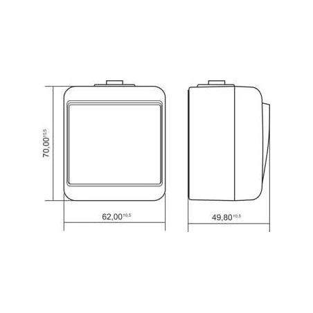 Wylaczniki-schodowe - natynkowy włącznik schodowy czarny podświetlany ip54 12whe-3l junior karlik 