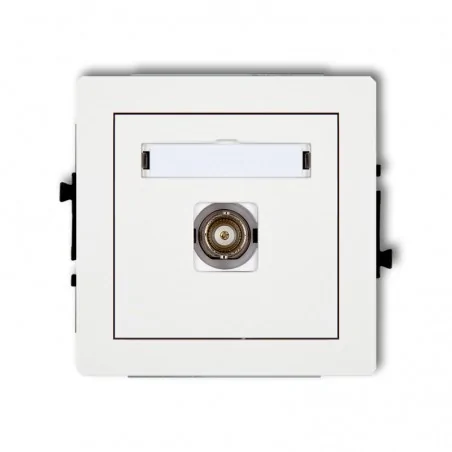 Gniazda-podtynkowe - gniazdo pojedyncze bnc białe podtynkowe deco dgbnc-1 karlik 