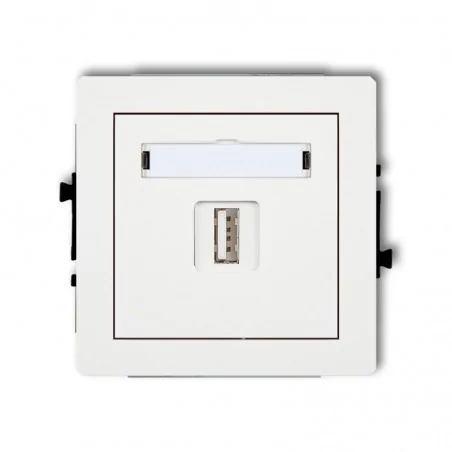 Ladowarki-usb - ładowarka usb-a pojedyncza do ramki podtynkowa biała deco dcusb-1 karlik 