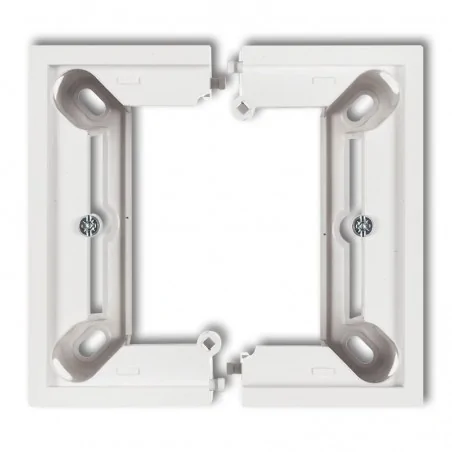 Puszki-natynkowe - puszka natynkowa pojedyncza składana biała deco/mini dpu-1 karlik 