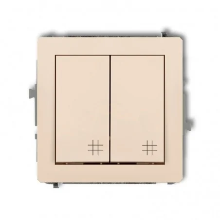 Wylaczniki-krzyzowe - włącznik krzyżowy podwójny beżowy deco 1dwp-66 karlik 
