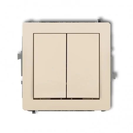 Wylaczniki-zaluzjowe - włącznik żaluzjowy zwierny do ramki beżowy bez piktogramu deco 1dwp-8.1 karlik 