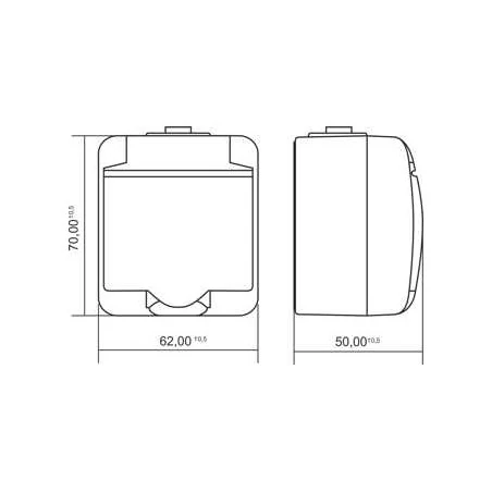 Gniazda-elektryczne - grafitowe gniazdo schuko z klapką  i przesłonami do piwnicy 30ghe-1sp junior karlik 