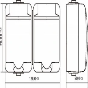 Gniazda-elektryczne - brązowe gniazdo podwójne schuko z klapką dymną natynkowe 4ghe-2sd junior karlik 