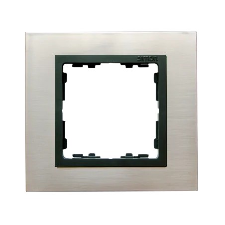 Ramki-instalacyjne - ramka pojedyncza metalowa stal inox-grafit simon 82 82817-37 kontakt-simon 