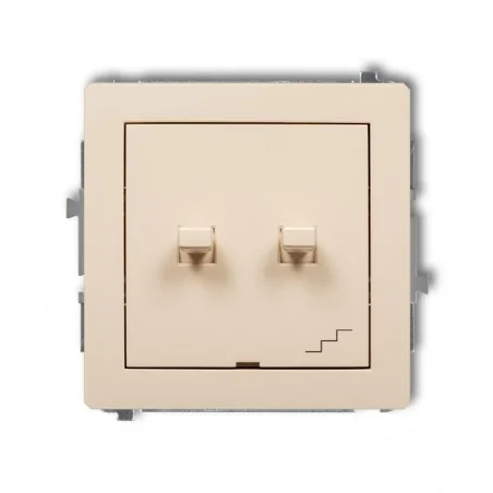 Wylaczniki-amerykanskie - włącznik amerykański jednobiegunowy ze schodowym beżowy wspólne zasilanie deco 1dwpus-10.1 karlik 