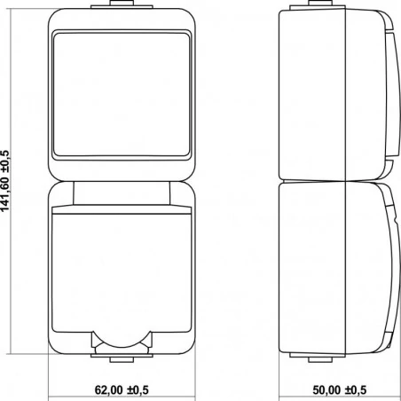 Wylaczniki-schodowe - popielaty włącznik schodowy z gniazdem z przesłonami torów 10wghp-3p junior karlik 