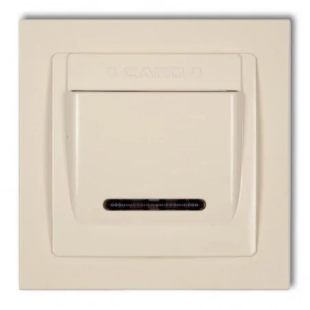 Wlaczniki-hotelowe - włącznik hotelowy podtynkowy beżowy z ramką deco 1dsh-1 karlik 
