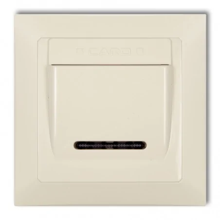 Wlaczniki-hotelowe - włącznik hotelowy podtynkowy beżowy z ramką deco soft 1dshso-1 karlik 