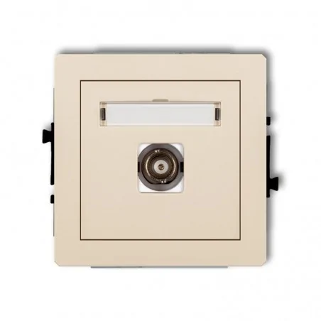 Gniazda-podtynkowe - gniazdo pojedyncze bnc beżowe podtynkowe deco 1dgbnc-1 karlik 