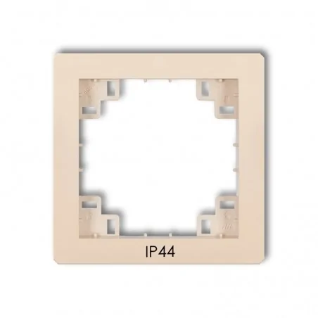 Osprzet-produkty-uzupelniajace - beżowa ramka pośrednia do włączników ip44 deco 1drph karlik 