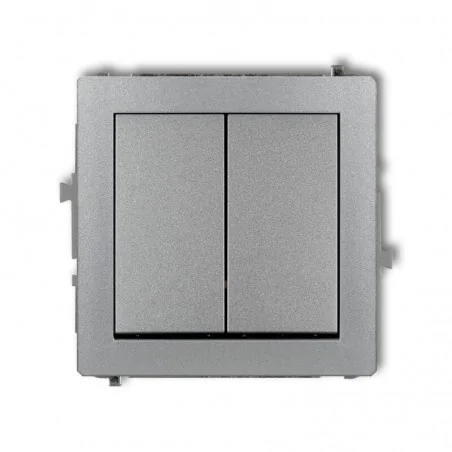 Wylaczniki-zaluzjowe - włącznik żaluzjowy z podtrzymaniem srebrny metalik bez piktogramu deco 7dwp-88.1 karlik 