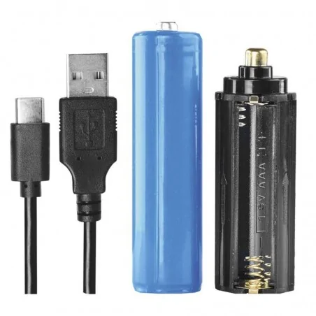 Latarki-led - ładowalna metalowa latarka led czarna 600lm zasięg 230m p3116 emos 