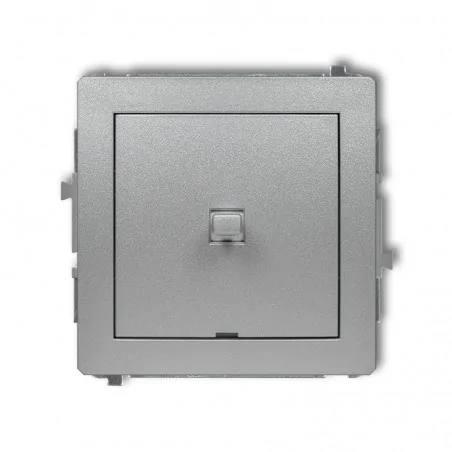 Wylaczniki-jednobiegunowe - srebrny włącznik zwierny pojedynczy w stylu amerykańskim bez piktogramu deco 7dwpus-4.1 karlik 