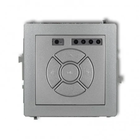 Wylaczniki-zaluzjowe - sterownik roletowy elektroniczny podtynkowy (sterowanie lokalne i pilotem, sterowanie strefą) srebrny metalik deco 7dsr-3 karlik 