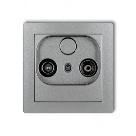 Gniazda-antenowe - gniazdo abonenckie rtv końcowe w szeregu gniazd przelotowych 6db srebrny metalik deco 7dg6k karlik 