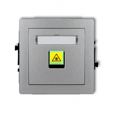 Gniazda-podtynkowe - gniazdo światłowodowe/optyczne podtynkowe srebrny metalik deco 7dgop-1 karlik 