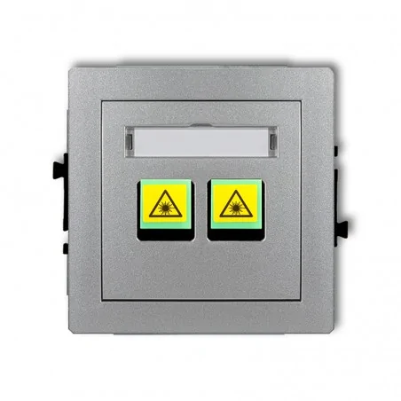 Gniazda-podtynkowe - gniazdo światłowodowe/optyczne podwójne podtynkowe srebrny metalik deco 7dgop-2 karlik 