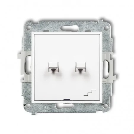 Wylaczniki-schodowe - mwpus-10.1 biały włącznik amerykański pojedynczy plus schodowy wspólne zasilanie karlik mini 