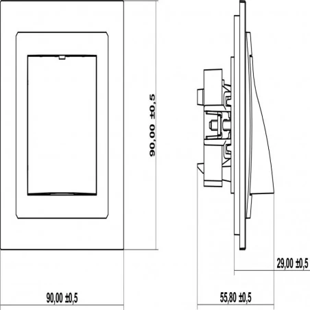 Osprzet-produkty-uzupelniajace - srebrny wypust kablowy deco 7dwpk karlik 